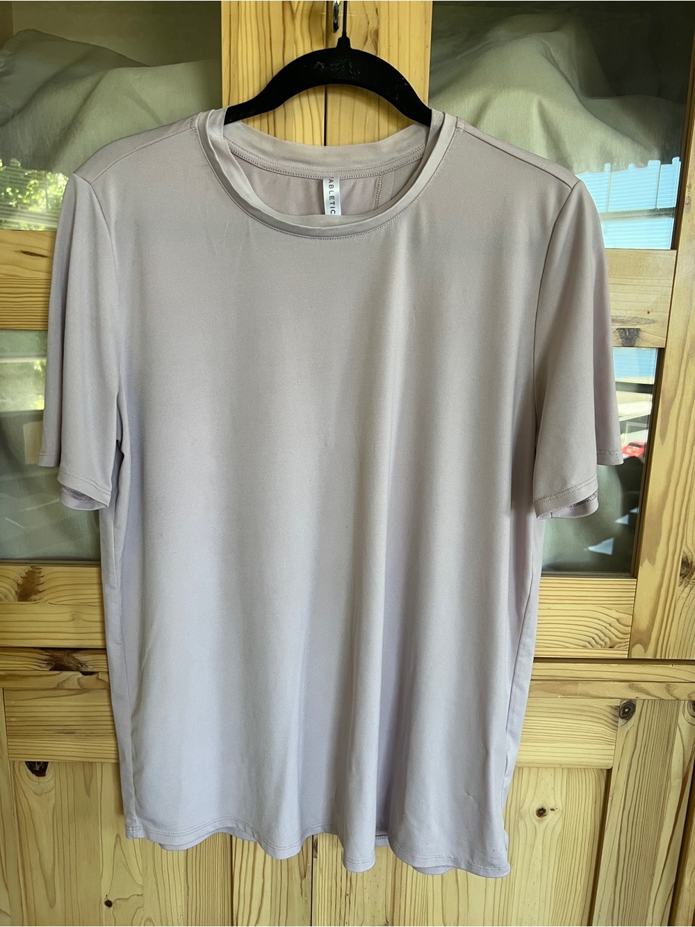 Fabletics Light Mauve Short Sleeve Tee